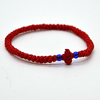 Греческий узелковый браслет (красный)
