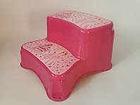 Табурет подставка пластиковый Детский высота 23 см цвет Розовый Tuffex Турция OST-1498