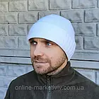 Шапка балаклава тактична 2в1 Білий / Зимова в'язана балаклава / Чоловіча шапка балаклава на зиму, фото 4