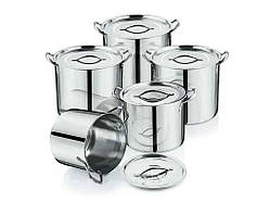 Набір з нерж. сталі 5пр Стандарт (5/6/8/9/10л) ТМ EMPIRE