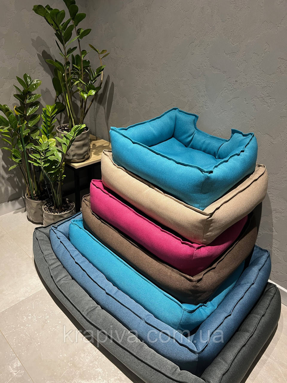 Лежанка для собаки, кота, лежак для собаки, кота, спальне місце МЕБЛЕВА ЗНОСОСТІЙКА ТКАНИНА, фото 1