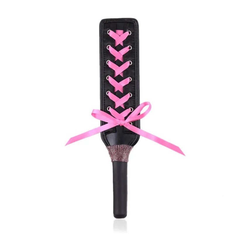 Бдсм шльопалки, паддл зі шнурівкою, Чорна