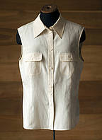 Молочная летняя женская шелковая блузка Batty Barclаy, размер L, XL