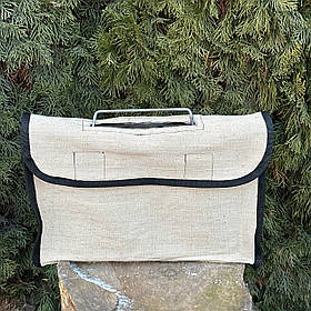 Чохол для мангала-валізану на 6 шампурів білий