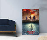 Трендова яскрава картина плакат для дітей підлітків Дивні дива. Stranger things.Еко-друк., фото 2