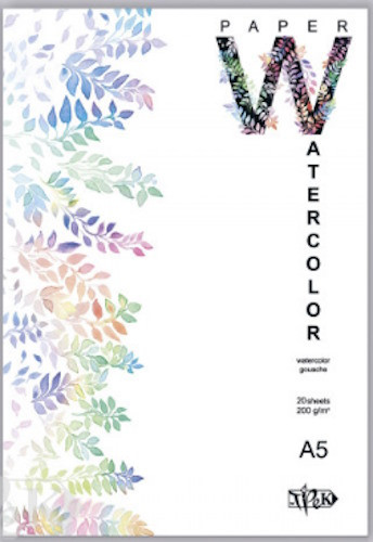 Планшет для аквар.А5 (14,8х21 см) папір Словаччина 200 г/м.кв. 20 арк.Трек--A133