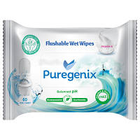 Влажная туалетная бумага Puregenix, 60 шт