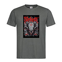 Графитовая мужская/унисекс футболка С рисунком Slipknot (14-3-1-1-графітовий)