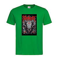 Зеленая мужская/унисекс футболка С рисунком Slipknot (14-3-1-1-зелений)