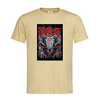Песочная мужская/унисекс футболка С рисунком Slipknot (14-3-1-1-пісочний)