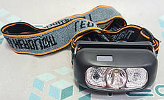 Ліхтар діодний налобний COB 800Лм, АКБ, датчик руху, 4 режими, зарядка USB