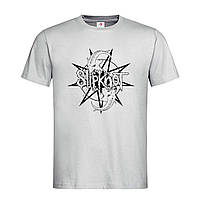 Светло-серая мужская/унисекс футболка С принтом Slipknot (14-3-1-2-світло-сірий меланж)