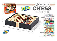 Игровой стол 11в1 (шахматы, шашки, нарды, гомока, змейки и стремянки, лудо, игровые элементы) 9803