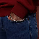 Чоловічий срібний браслет якірний зі святими. Браслет на руку якірний 19 см розмір срібло 925, фото 9