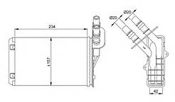 Радіатор печування Renault Clio II/Kangoo 1.1-3.0 98-