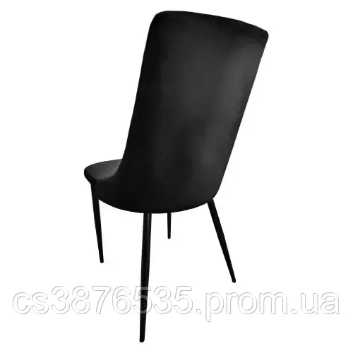 Кресла в кухню в Украине Bonro B-426, комфортные черные стулья для спальнии гостинной велюр - фото 3 - id-p2091122854