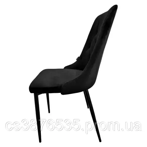 Кресла в кухню в Украине Bonro B-426, комфортные черные стулья для спальнии гостинной велюр - фото 4 - id-p2091122854