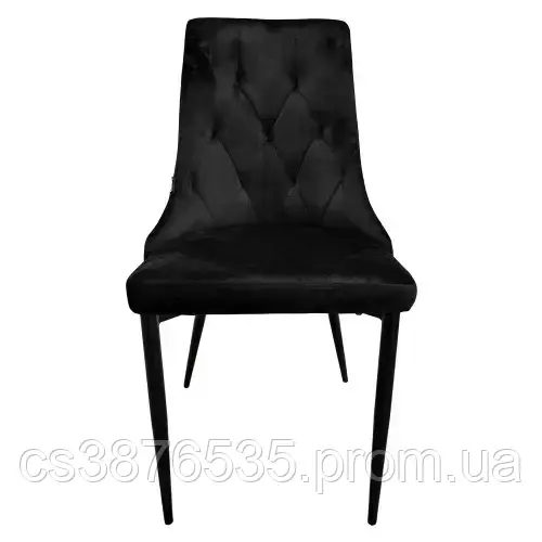 Кресла в кухню в Украине Bonro B-426, комфортные черные стулья для спальнии гостинной велюр - фото 5 - id-p2091122854