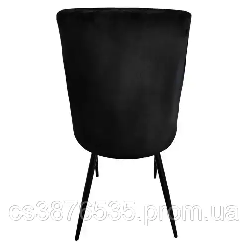 Кресла в кухню в Украине Bonro B-426, комфортные черные стулья для спальнии гостинной велюр - фото 6 - id-p2091122854
