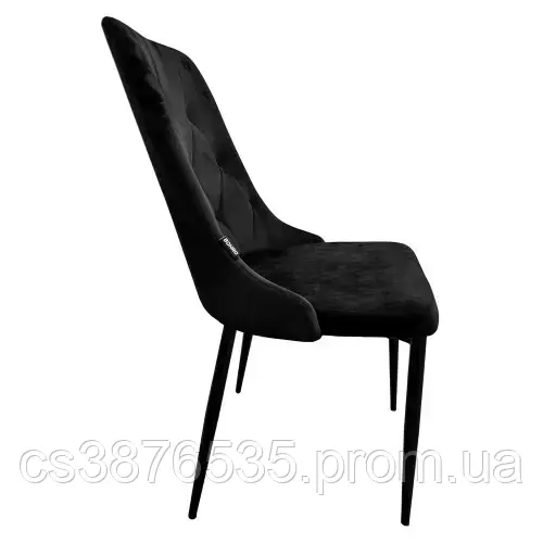 Кресла в кухню в Украине Bonro B-426, комфортные черные стулья для спальнии гостинной велюр - фото 1 - id-p2091122854