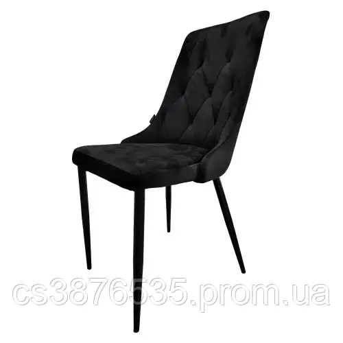 Кресла в кухню в Украине Bonro B-426, комфортные черные стулья для спальнии гостинной велюр - фото 7 - id-p2091122854