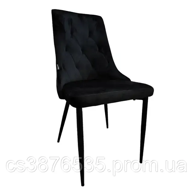 Кресла в кухню в Украине Bonro B-426, комфортные черные стулья для спальнии гостинной велюр - фото 8 - id-p2091122854