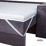 Тонкий матрац топпер футон EuroSleep Simplex Strong трикотаж на диван і ліжко 70x190, фото 6