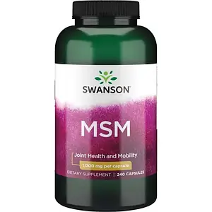 Метилсульфанілметан (МСМ) Swanson TruFlex MSM 1000 мг 240 капс.