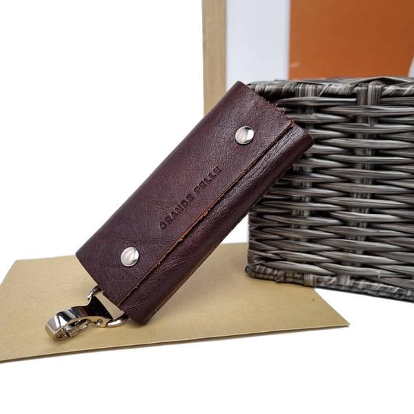 Футляр для ключей натуральная кожа коричневый Арт.4054/20 "GP" Італія - (Україна)