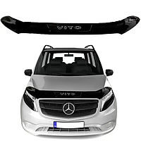 Дефлектор капота на Mercedes Vito III (W447) 2014-2022. Мухобойка на Mercedes Vito