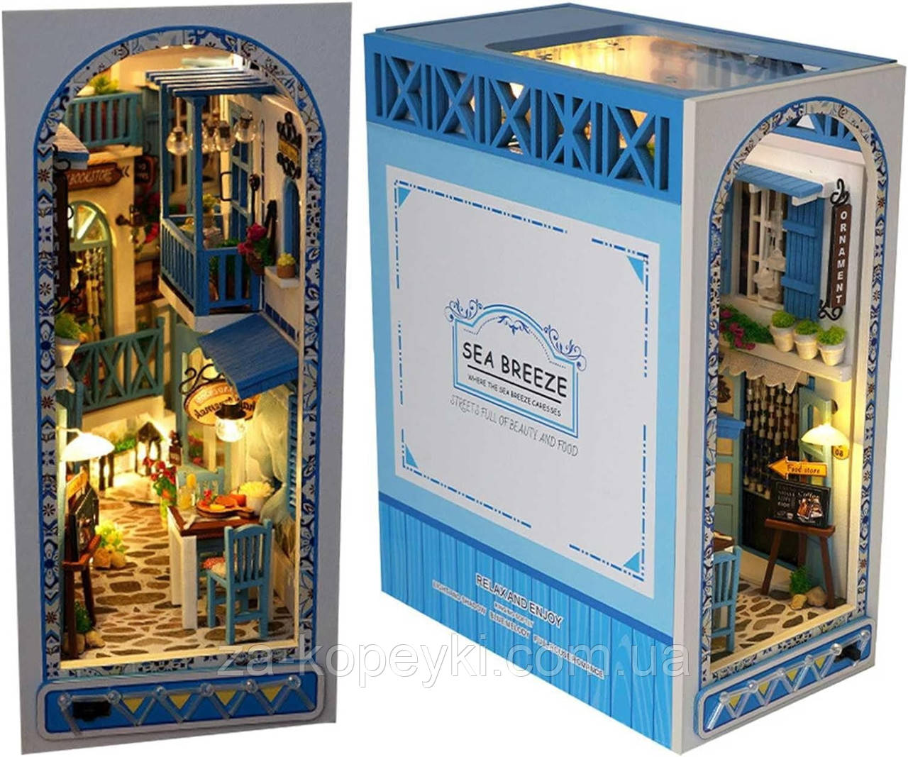 Бук Нук Морський бриз Інтер'єрний конструктор Румбокс DIY Sea Breeze Book Nook TC-18
