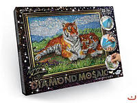 Алмазная живопись "DIAMOND MOSAIC", "Тигры" от LamaToys