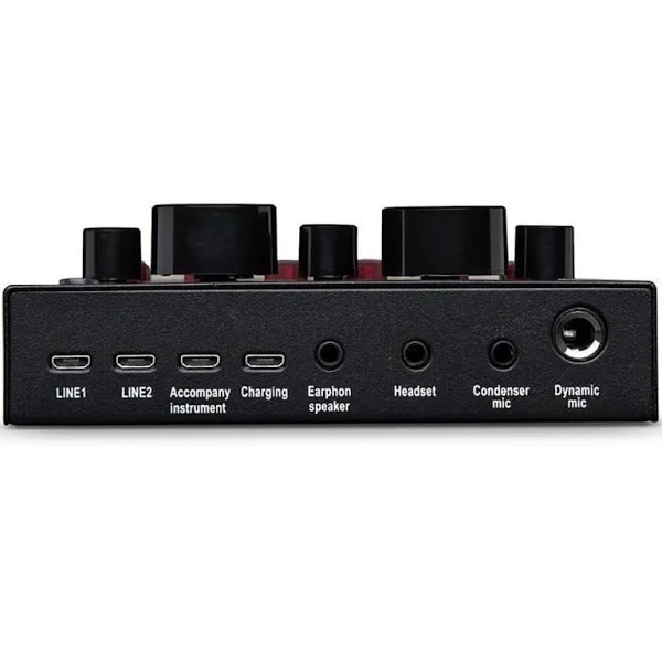 Звукою аудіо мікшер UKC V8 - c Bluetooth та вбудованими пресетами Black