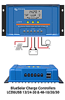 Контроллер заряда Victron Energy Bluesolar PWM-LCD&USB 12/24V-5A (5А, 12/24 В)