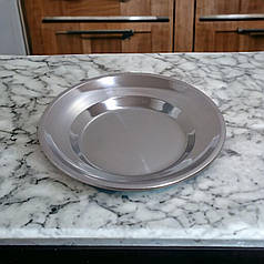 Тарілка металева з нержавіючої сталі А-Плюс 20 см, тарілка з нержавіючої сталі, залізна тарілка