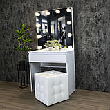 Столик для макіяжу Туалетний столик з Led-підсвічуванням, фото 3