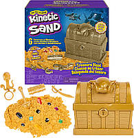 Кинетический песок Сундук с золотым песком 737 г Kinetic Sand Treasure Hunt Playset