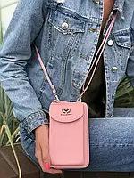 Женский кошелек-сумка Wallerry ZL8591 Розовый 0201 Топ !