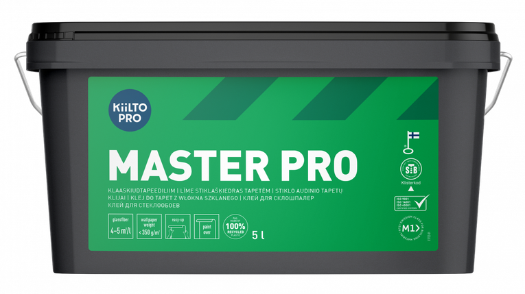 Клей для склошпалер Kiilto Master Pro - текстилю та вінілу на паперовій основі. 1 л, фото 1