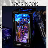 Бук Нук Кіберпанк книжковий куточок Румбокс Інтер'єрний конструктор DIY Cyberpunk Book Nook TC-36, фото 3