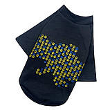 Футболка для собак лапки Україна чорна, фото 3