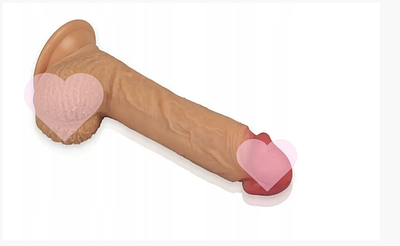 Фалоімітатор Lovetoy Flight of Fancy 17 см з присоскою і яйцями тілесний