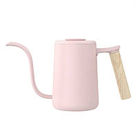 Чайник для варки фильтр кофе Timemore Fish Youth Pink, 600 мл, из нержавеющей стали, с длинным носиком