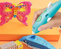 Детская 3D Ручка аккумуляторная Дельфин K9903 + Пластик 8 цветов 0201 Топ !