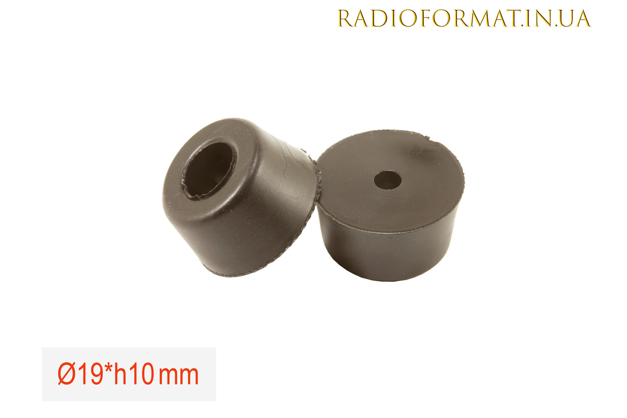 Ножка опорная для аппаратуры резиновая под винт d=19 мм., ЧЕРНАЯ ...