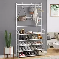 Универсальная вешалка для одежды New simple floor clothes rack size 60X29.5X151 см БЕЛЫЙ 0201 Топ !