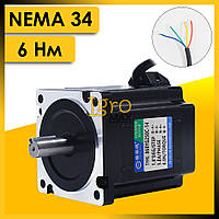 Шаговый двигатель NEMA 34 6 Нм 5.8 А 86BYG250C-14, биполярный шаговый мотор для станка ЧПУ и 3D-принтера