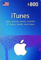 ITunes Gift Card 800$ для App Store код сертификат карта пополнения счета 800 долларов iTunes Store и AppStore