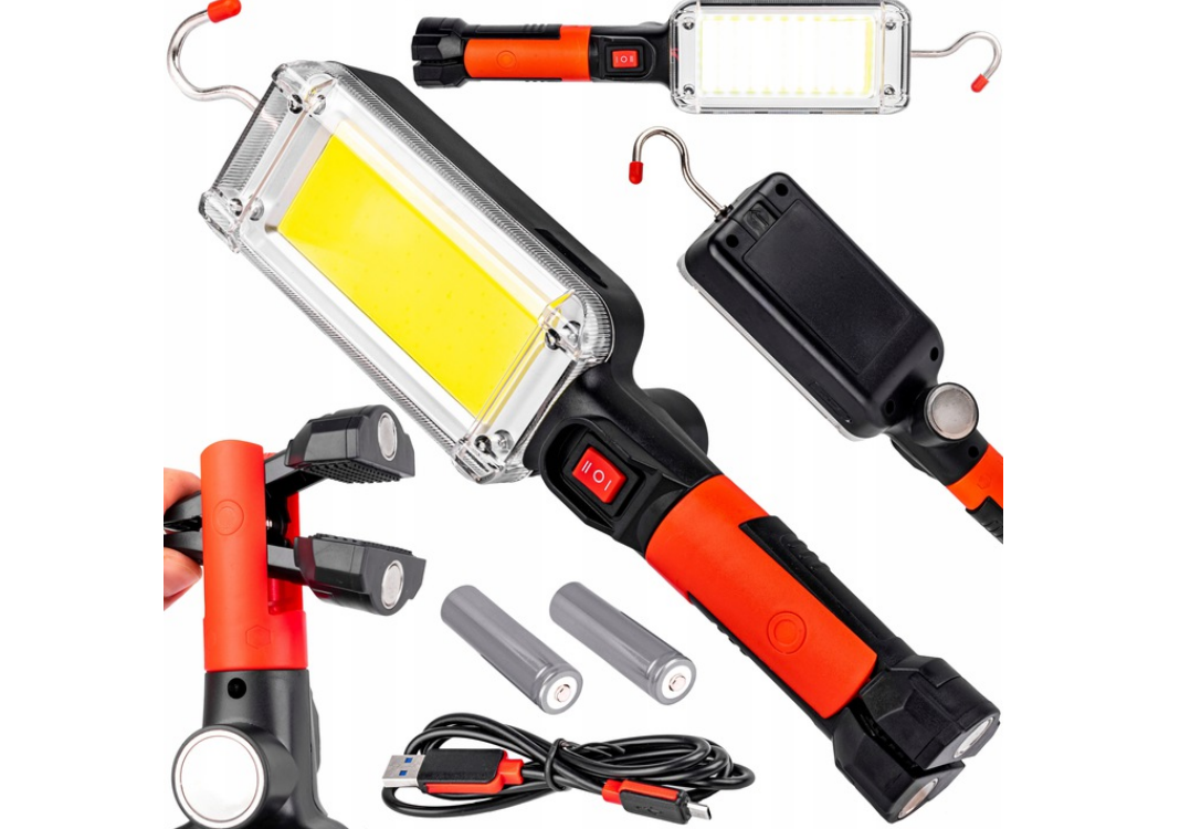 Ліхтар акумуляторний для СТО 20 Вт, USB, WOW ZJ-8859 COB з магнітом і гачком 88597(VEN3)