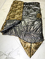 Спальний мішок із підігрівом від USB 100х243см. Спальник із термо-підкладкою Omni heat великий теплий. Піксель